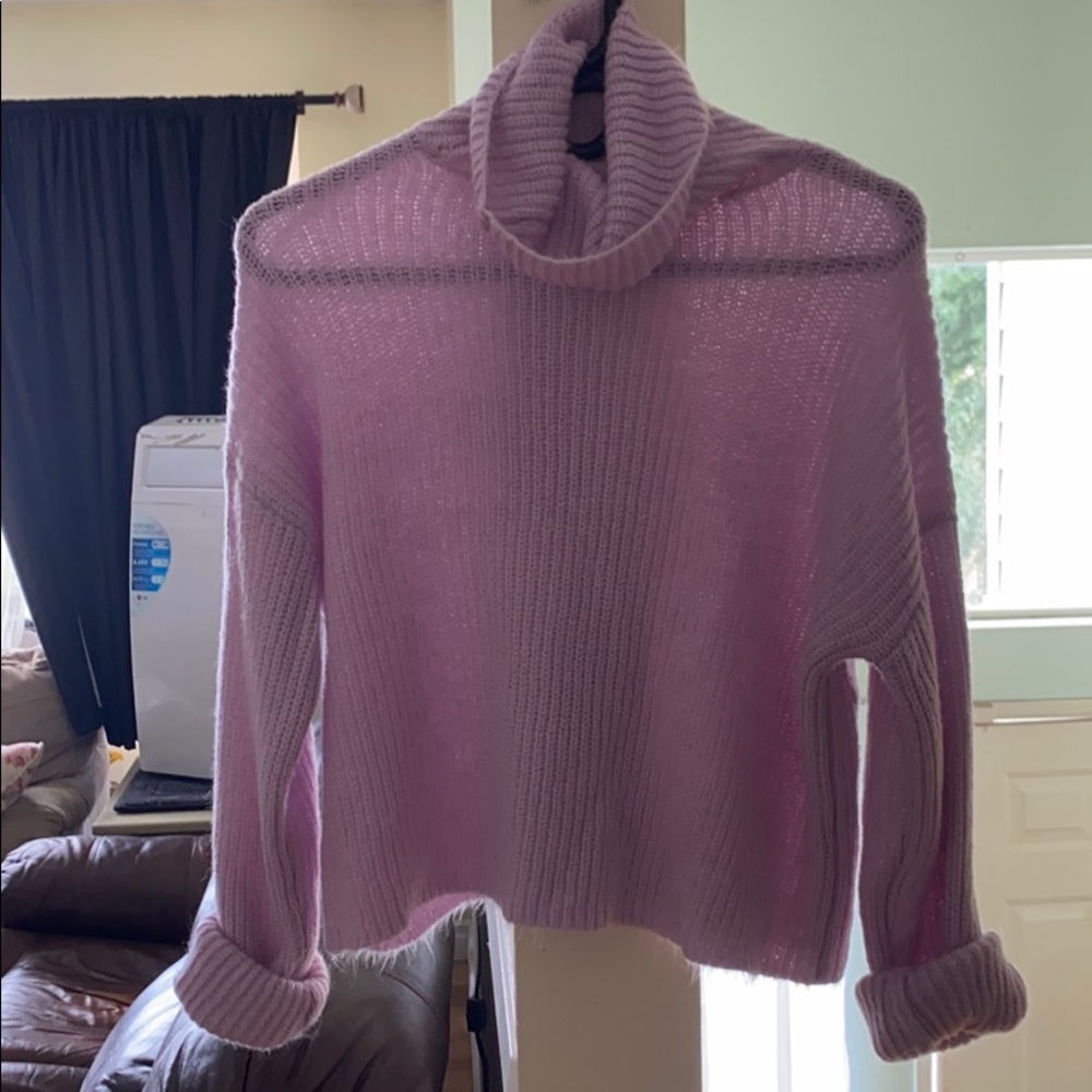 Purple turtle neck sweater